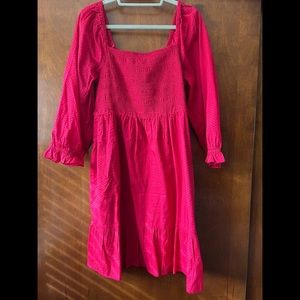 JCrew Smocked Swiss Dot Dress